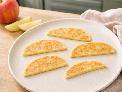 Apfelringe im Pancake-Mantel