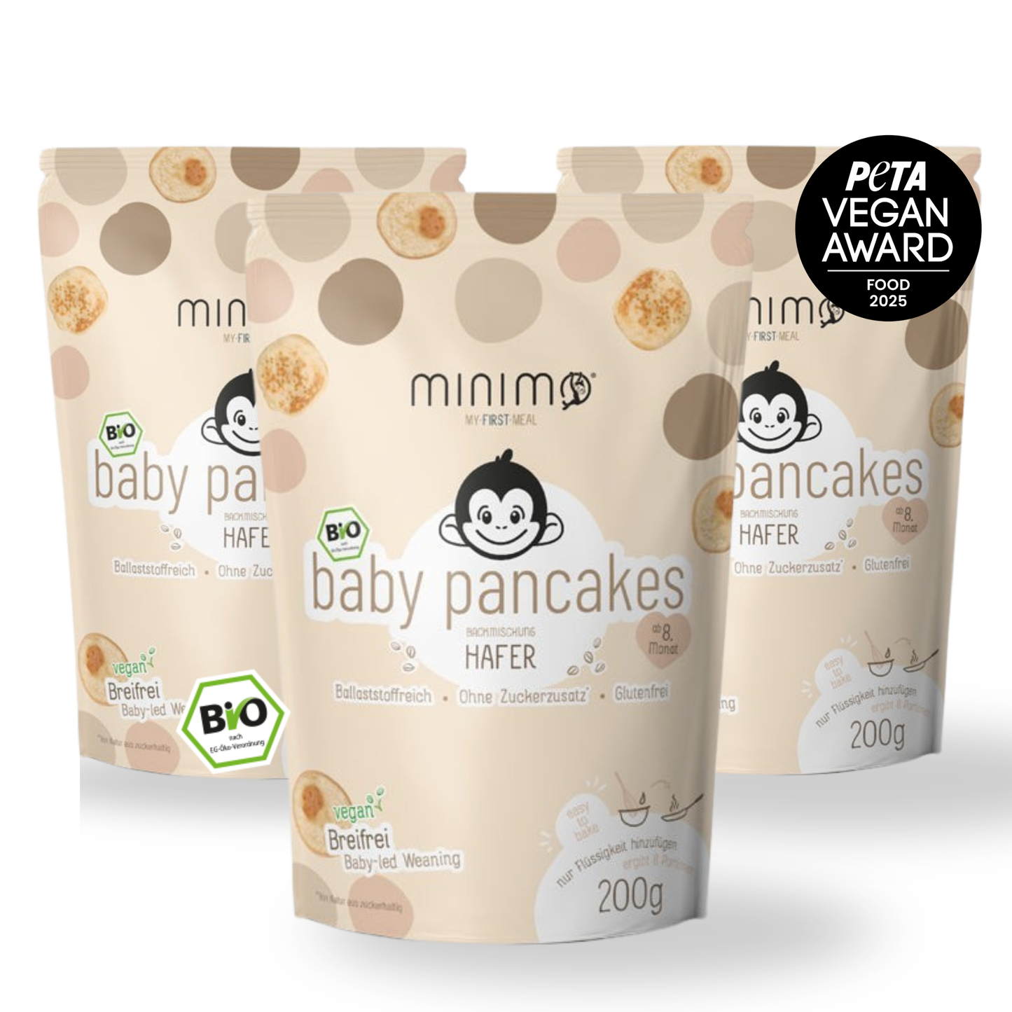 Minimo Bio baby pancakes – Hafer • Pur 3er Pack