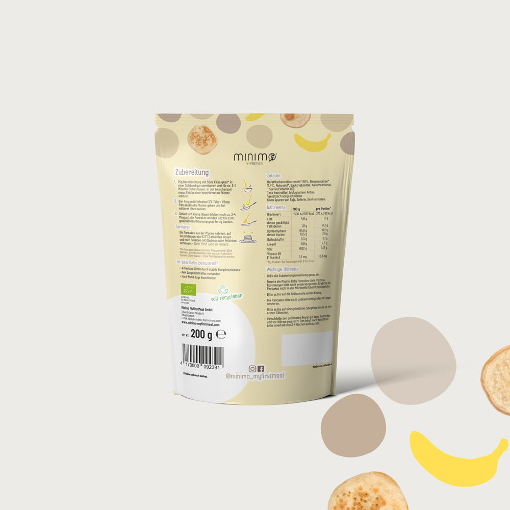 Minimo Bio baby pancakes – Hafer • Banane